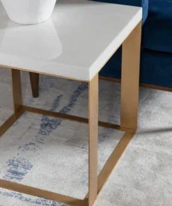 Bungalow 5 Calypso Side Table White Eggshell Top