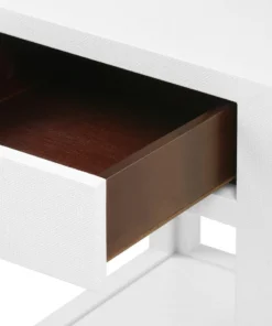 Bungalow 5 New Arrivals Camilla 2 Drawer Side Table White