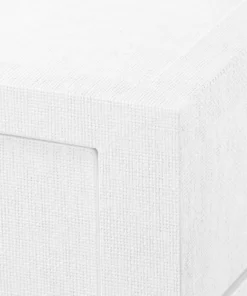 Bungalow 5 New Arrivals Camilla 2 Drawer Side Table White