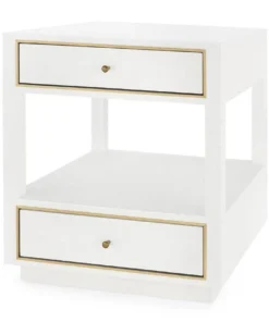 Bungalow 5 Carmen 2 Drawer Side Table White