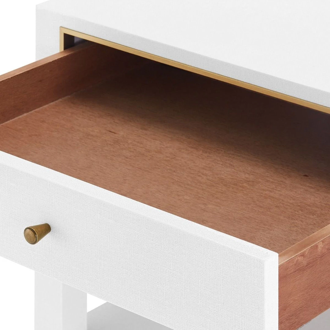 Bungalow 5 Carmen 2 Drawer Side Table White 6 Bungalow 5 Carmen 2 Drawer Side Table White