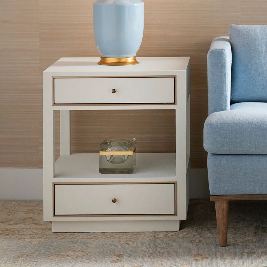 Bungalow 5 Carmen 2 Drawer Side Table White 2 Bungalow 5 Carmen 2 Drawer Side Table White