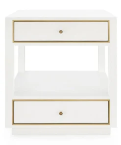 Bungalow 5 Carmen 2 Drawer Side Table White 11 Bungalow 5 Carmen 2 Drawer Side Table White