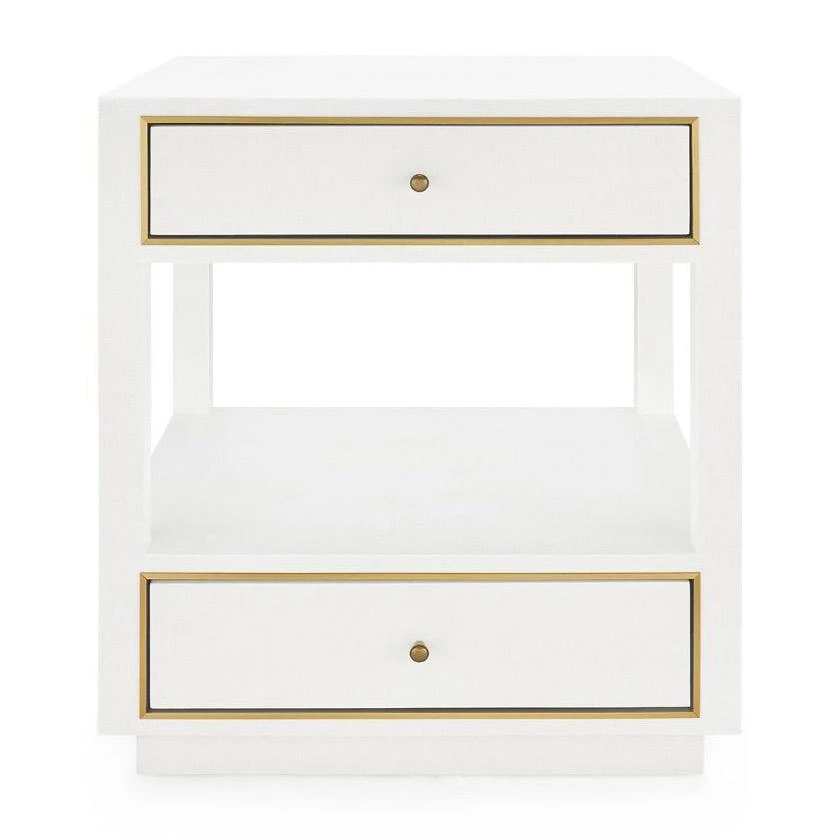Bungalow 5 Carmen 2 Drawer Side Table White 4 Bungalow 5 Carmen 2 Drawer Side Table White