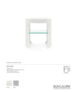 Bungalow 5 Carrel Side Table White New Arrivals