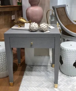 Bungalow 5 Claudette 1 Drawer Side Table Gray