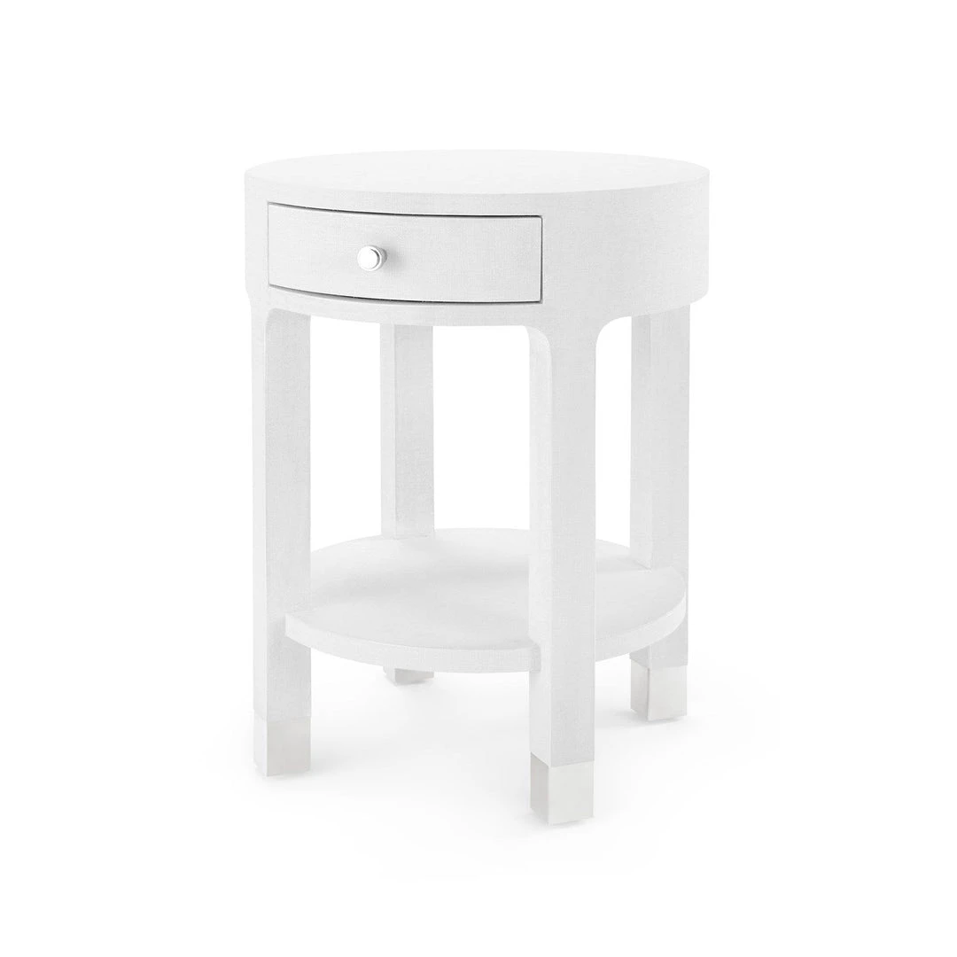 Bungalow 5 New Arrivals Dakota 1 Drawer Side Table White 1 Bungalow 5 New Arrivals Dakota 1 Drawer Side Table White
