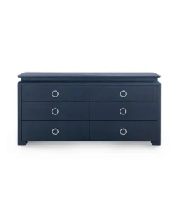 Bungalow 5 New Arrivals Elina Extra Large 6 Drawer Navy Blue