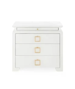 Bungalow 5 Elina 3 Drawer Side Table White 16 Bungalow 5 Elina 3 Drawer Side Table White