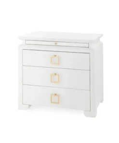 Bungalow 5 Elina 3 Drawer Side Table White
