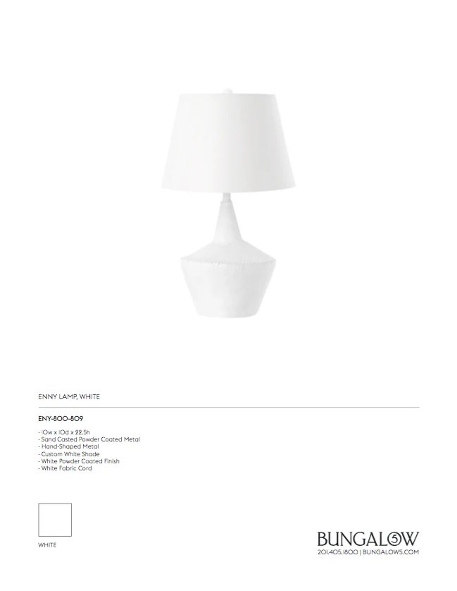 Bungalow 5 Enny Lamp White 6 Bungalow 5 Enny Lamp White