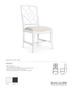 Bungalow 5 New Arrivals Evelyn Side Chair White