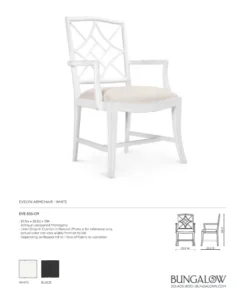 Bungalow 5 Evelyn Armchair White