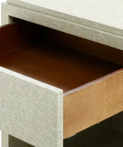 Bungalow 5 Fedor Two Drawer Side Table Moss Gray Grasscloth 14 Bungalow 5 Fedor Two Drawer Side Table Moss Gray Grasscloth