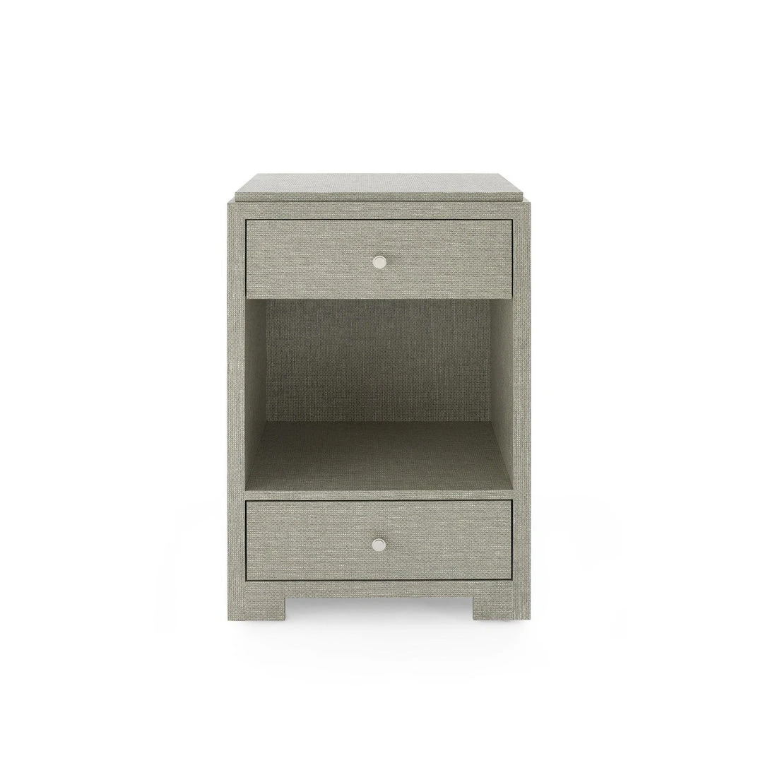 Bungalow 5 Fedor Two Drawer Side Table Moss Gray Grasscloth 3 Bungalow 5 Fedor Two Drawer Side Table Moss Gray Grasscloth