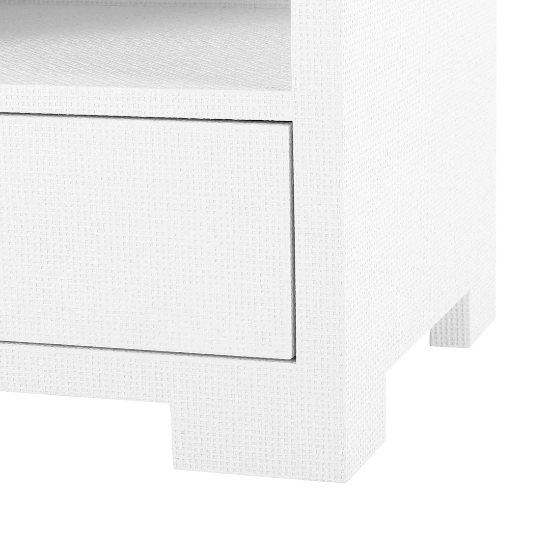 Bungalow 5 Fedor Two Drawer Side Table White Grasscloth New Arrivals 6 Bungalow 5 Fedor Two Drawer Side Table White Grasscloth New Arrivals