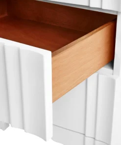 Bungalow 5 Flanders Three Drawer Side Table White 13 Bungalow 5 Flanders Three Drawer Side Table White