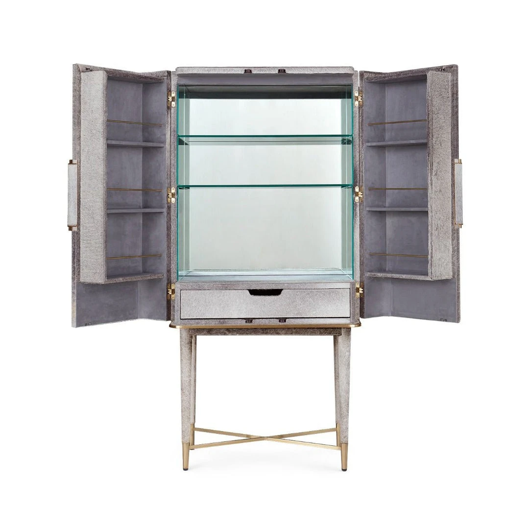 Bungalow 5 New Arrivals Florian Tall Bar Cabinet Gray 7 Bungalow 5 New Arrivals Florian Tall Bar Cabinet Gray