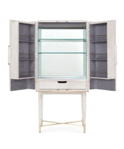 Bungalow 5 Florian Tall Bar Cabinet White 11 Bungalow 5 Florian Tall Bar Cabinet White