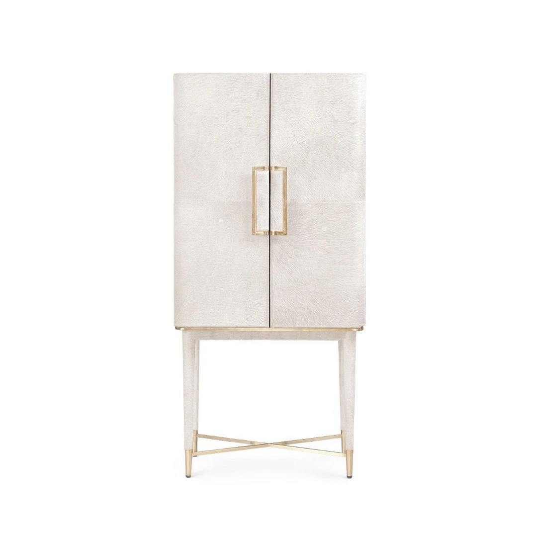 Bungalow 5 Florian Tall Bar Cabinet White 2 Bungalow 5 Florian Tall Bar Cabinet White