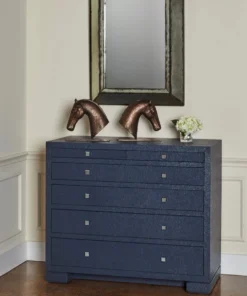 Bungalow 5 New Arrivals Frances 6 Drawer Navy Blue