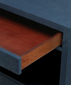 Bungalow 5 New Arrivals Frances 2 Drawer Side Table Navy Blue