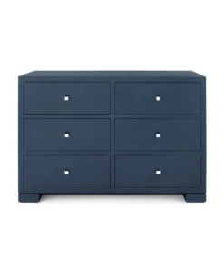 Bungalow 5 New Arrivals Frances Extra Large 6 Drawer Chest Navy Blue