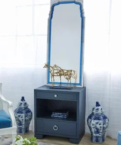 Bungalow 5 New Arrivals Frances 2 Drawer Side Table Navy Blue