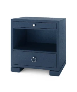Bungalow 5 New Arrivals Frances 2 Drawer Side Table Navy Blue
