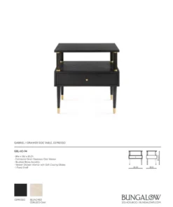 Bungalow 5 Gabriel 1 Drawer Side Table Espresso 19 Bungalow 5 Gabriel 1 Drawer Side Table Espresso