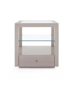 Bungalow 5 Gavin 1 Drawer Side Table Taupe Grey New Arrivals