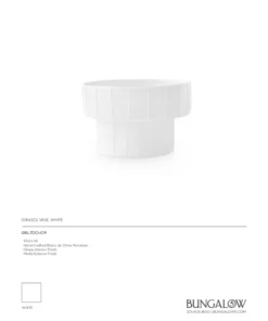 Bungalow 5 Girasol Vase White New Arrivals