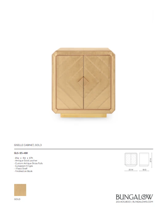 Bungalow 5 New Arrivals Giselle Cabinet Gold 11 Bungalow 5 New Arrivals Giselle Cabinet Gold