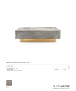 Bungalow 5 New Arrivals Harve Rectangle Coffee Table Gray 15 Bungalow 5 New Arrivals Harve Rectangle Coffee Table Gray