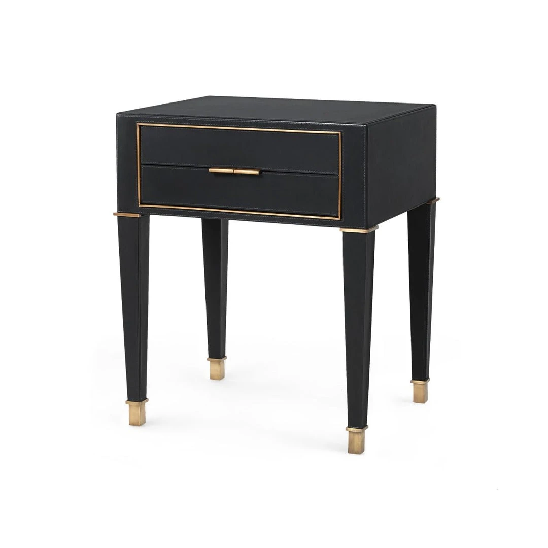 Bungalow 5 New Arrivals Hunter 2 Drawer Side Table Black 1 Bungalow 5 New Arrivals Hunter 2 Drawer Side Table Black
