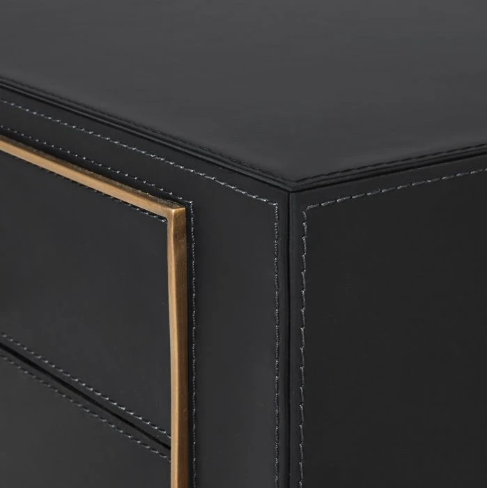 Bungalow 5 New Arrivals Hunter 2 Drawer Side Table Black 6 Bungalow 5 New Arrivals Hunter 2 Drawer Side Table Black