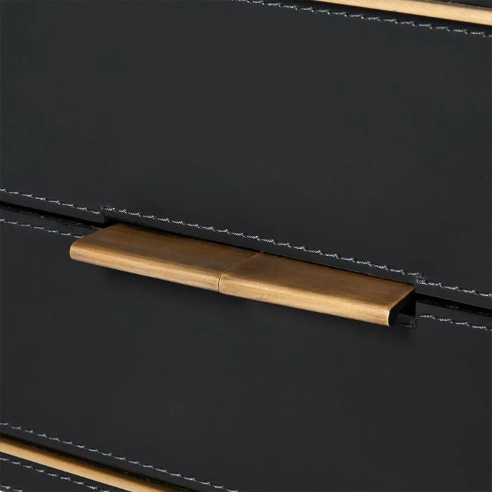 Bungalow 5 New Arrivals Hunter 2 Drawer Side Table Black 3 Bungalow 5 New Arrivals Hunter 2 Drawer Side Table Black