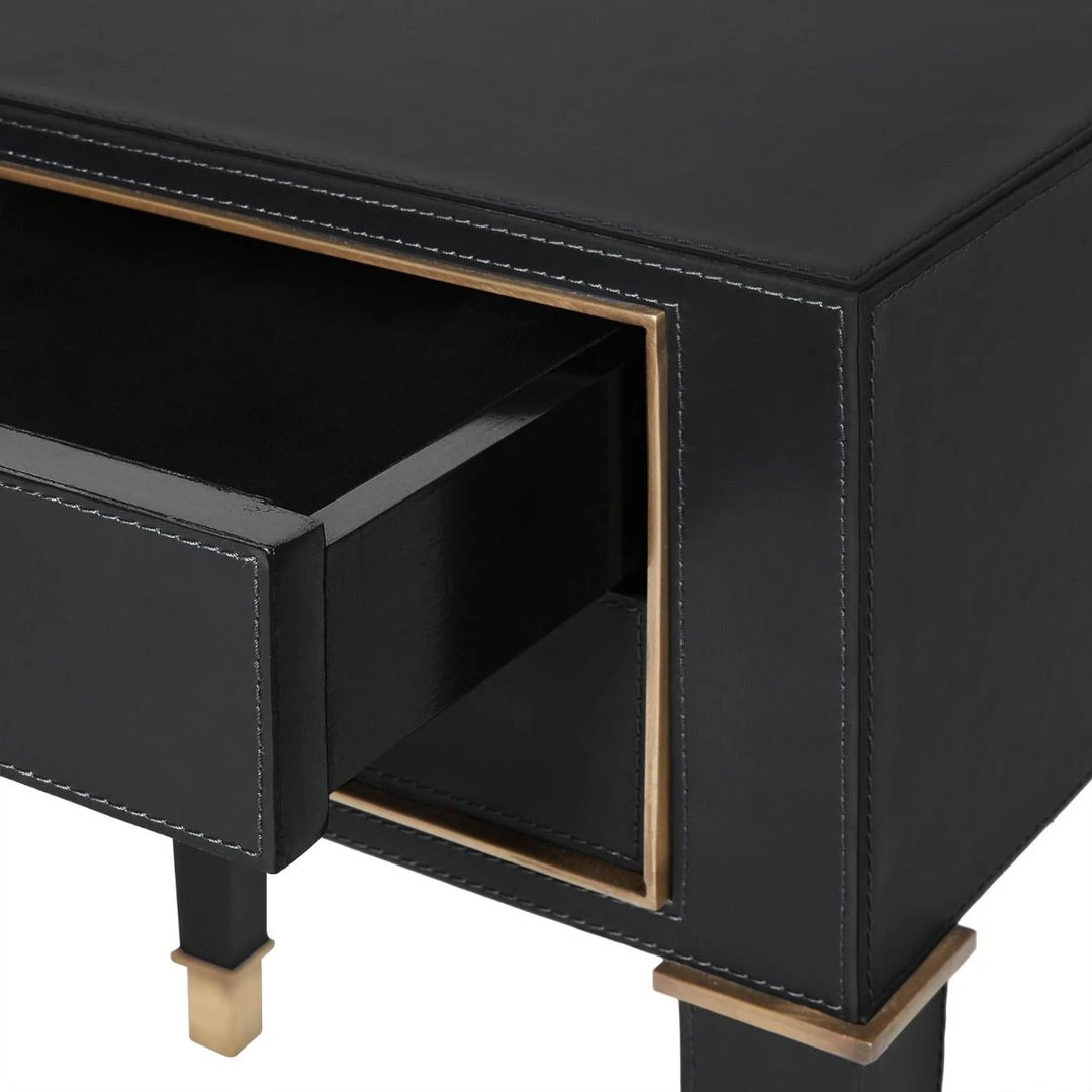 Bungalow 5 New Arrivals Hunter 2 Drawer Side Table Black 9 Bungalow 5 New Arrivals Hunter 2 Drawer Side Table Black