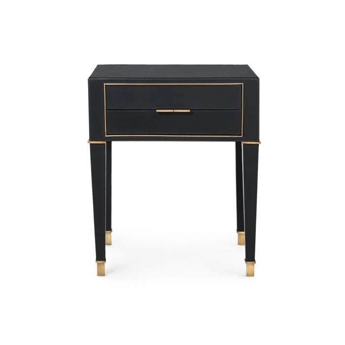 Bungalow 5 New Arrivals Hunter 2 Drawer Side Table Black 2 Bungalow 5 New Arrivals Hunter 2 Drawer Side Table Black