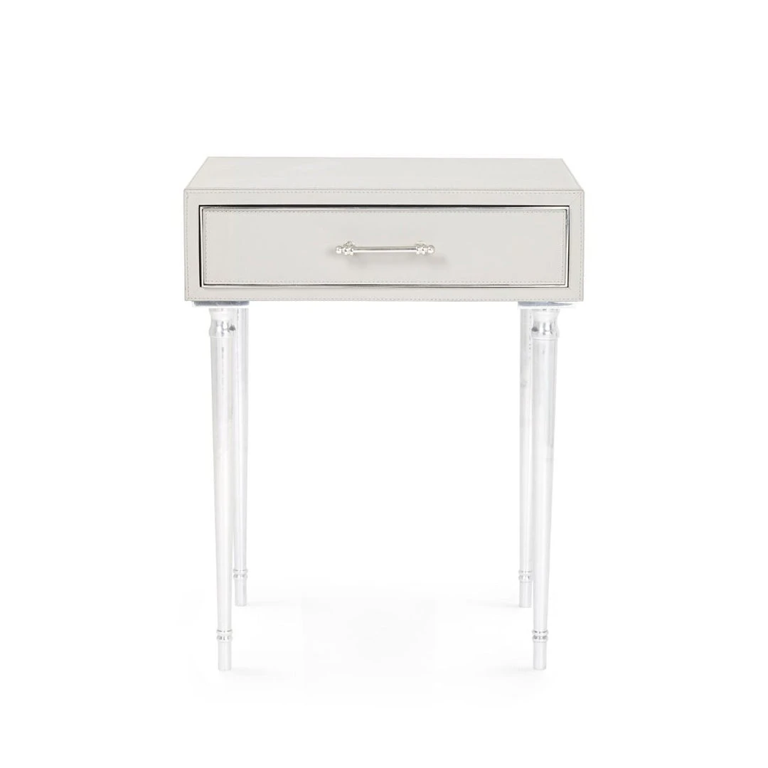 Bungalow 5 New Arrivals Jolene 1 Drawer Side Table Gray 2 Bungalow 5 New Arrivals Jolene 1 Drawer Side Table Gray