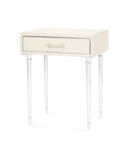 Bungalow 5 New Arrivals Jolene 1 Drawer Side Table Ivory