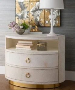 Bungalow 5 Julius 2 Drawer Side Table White