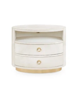 Bungalow 5 Julius 2 Drawer Side Table White