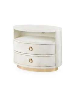 Bungalow 5 Julius 2 Drawer Side Table White