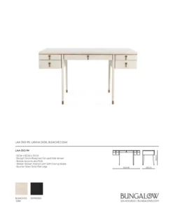 Bungalow 5 Lanna Desk Bleached Oak New Arrivals