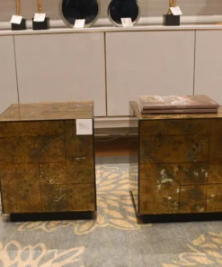 Bungalow 5 Leger Side Table Antique Mirror And Gold