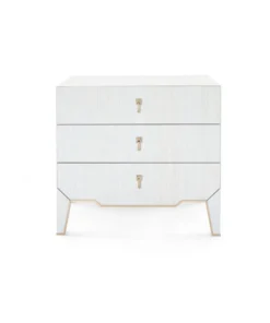 Bungalow 5 Madeline 3 Drawer Side Table Platinum