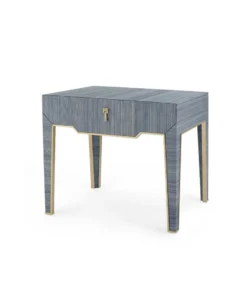 Bungalow 5 New Arrivals Madeline 1 Drawer Side Table Navy Blue