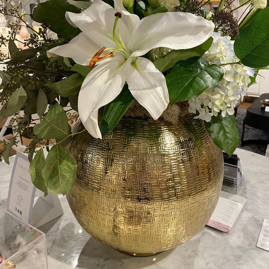 Bungalow 5 New Arrivals Mali Medium Cache Pot Brass 3 Bungalow 5 New Arrivals Mali Medium Cache Pot Brass