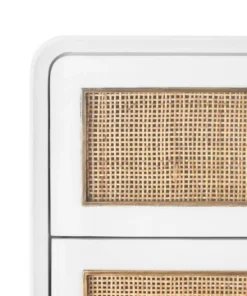 Bungalow 5 Malmo Two Drawer Side Table White New Arrivals